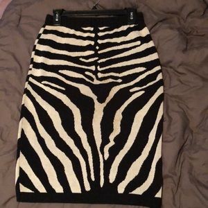 Zebra print sweater skirt